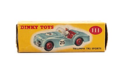 ORIGINAL DINKY 105 TRIUMPH TR2 MADE IN ENGLAND 1957-1960