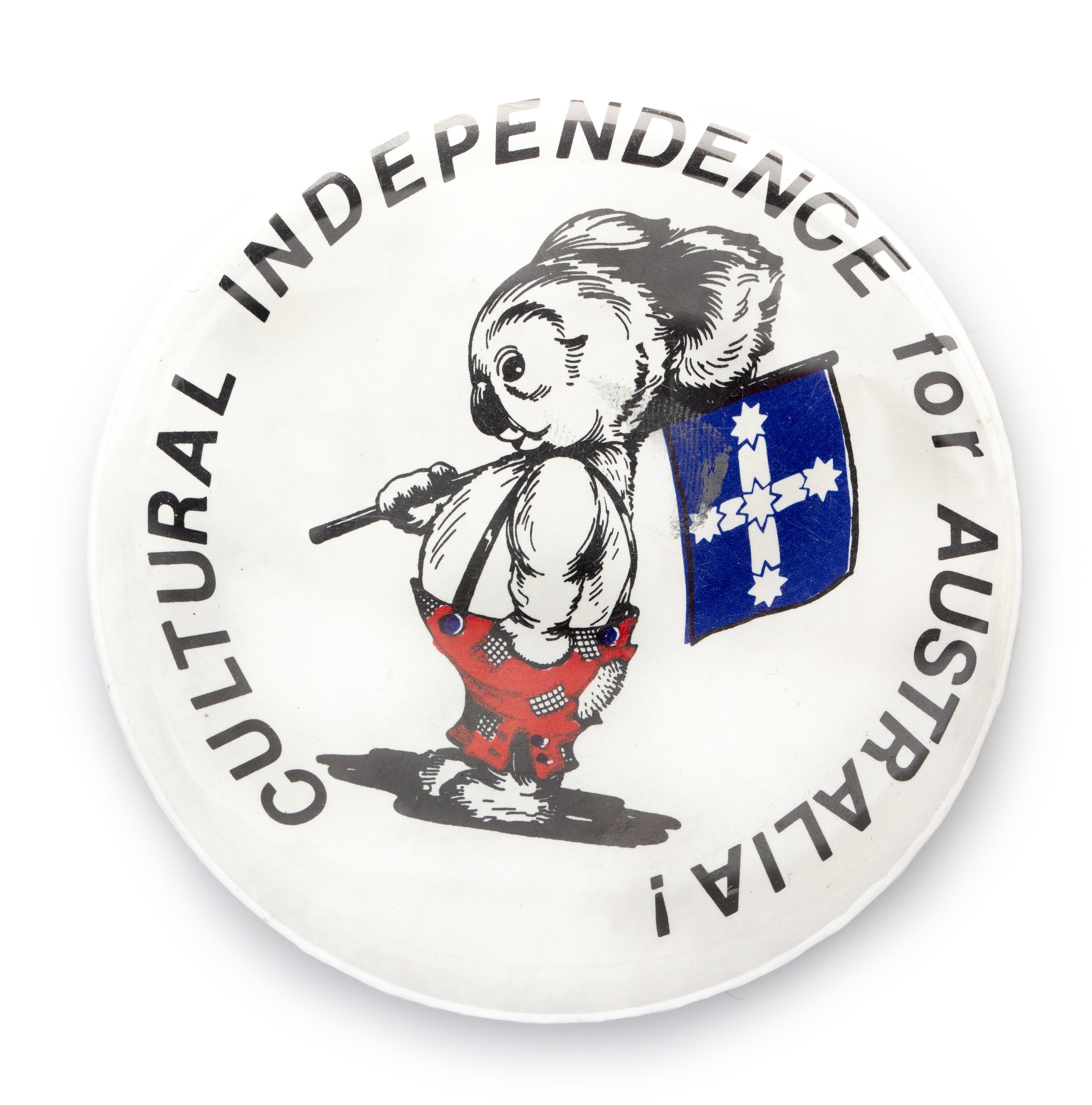 'Cultural Independence for Australia' badge
