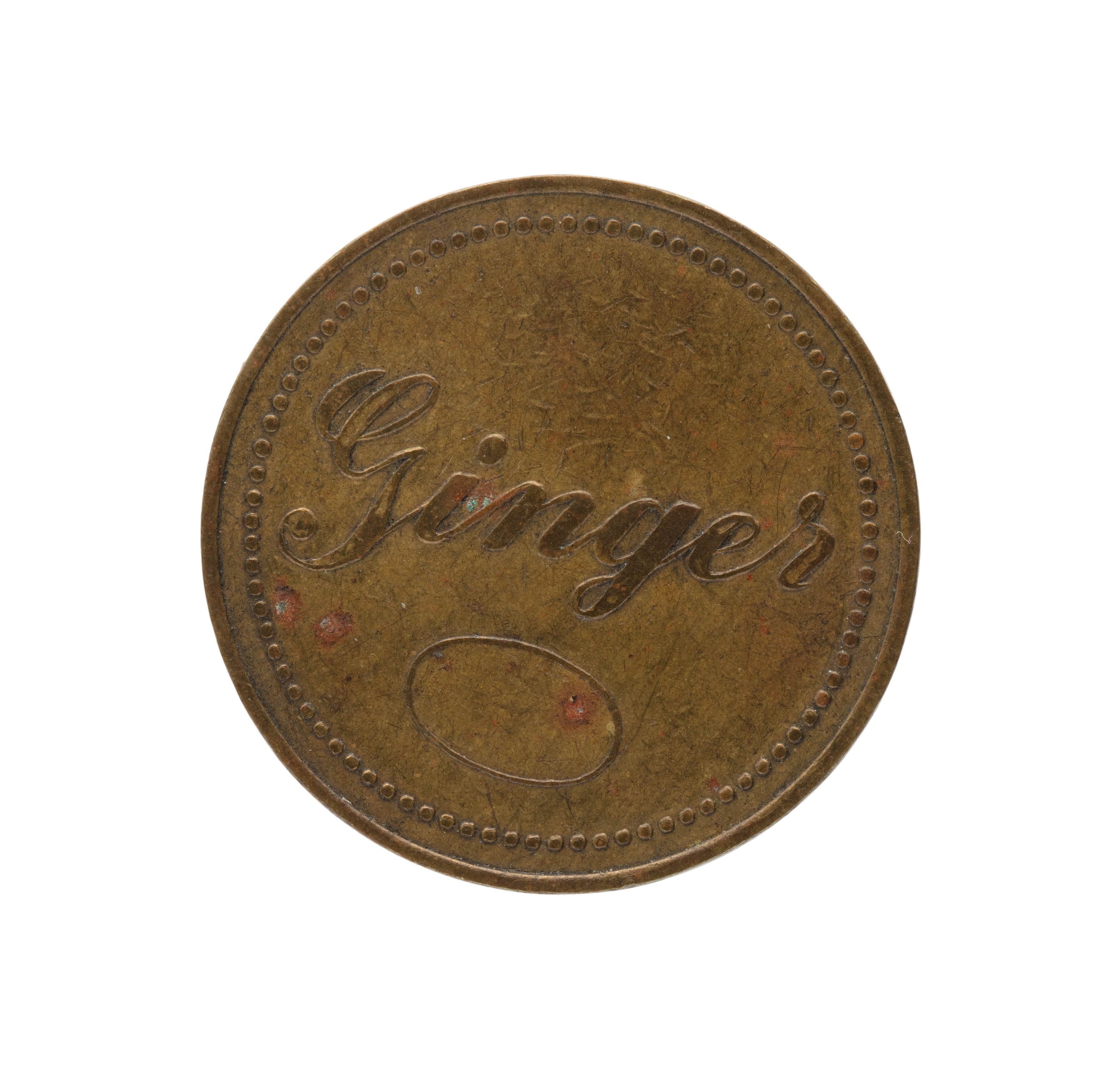 'Ginger' token issued by Groetchen Tool & Mfg Co