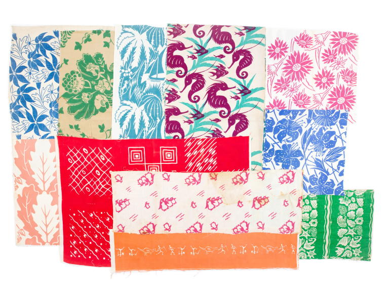 Textile samples designed by Frances Burke