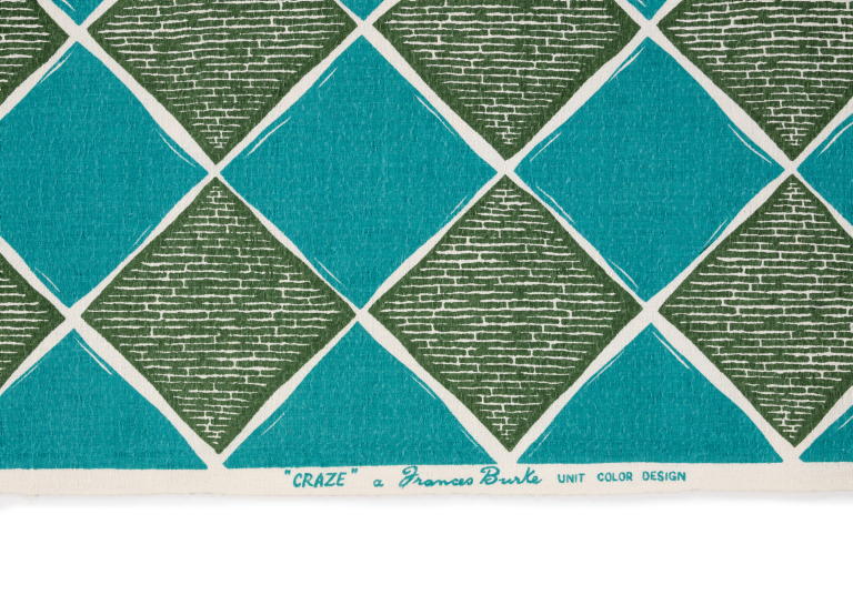 'Craze' textile length designed by Frances Burke