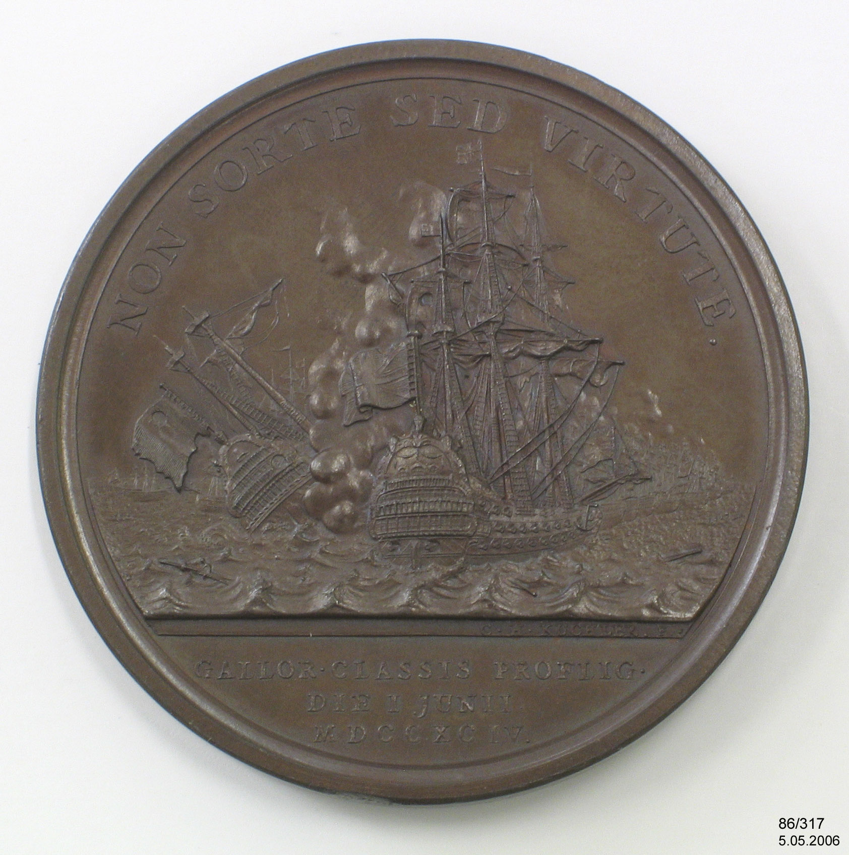Medal commemorating Admiral Richard Howe and the Battle of the Glorious First of June 1794
