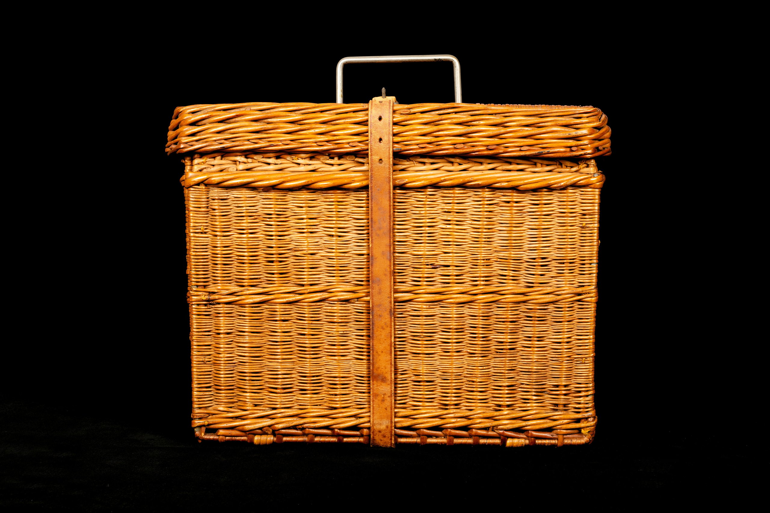 Wickerwork picnic basket from England