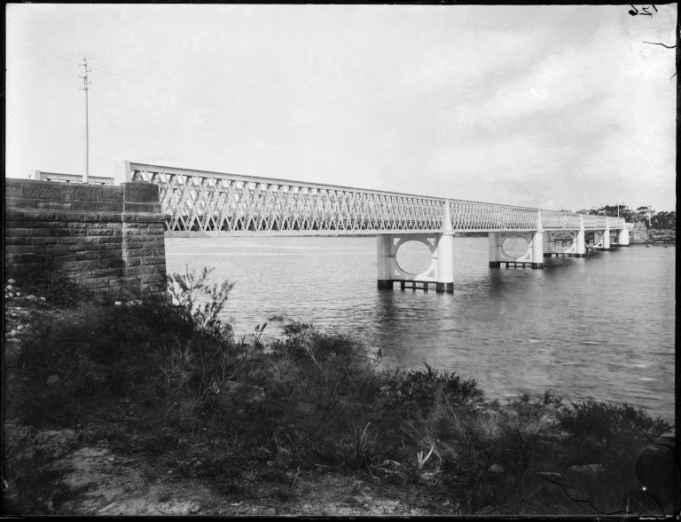 Glass plate negative of the first Gladesville Bridge