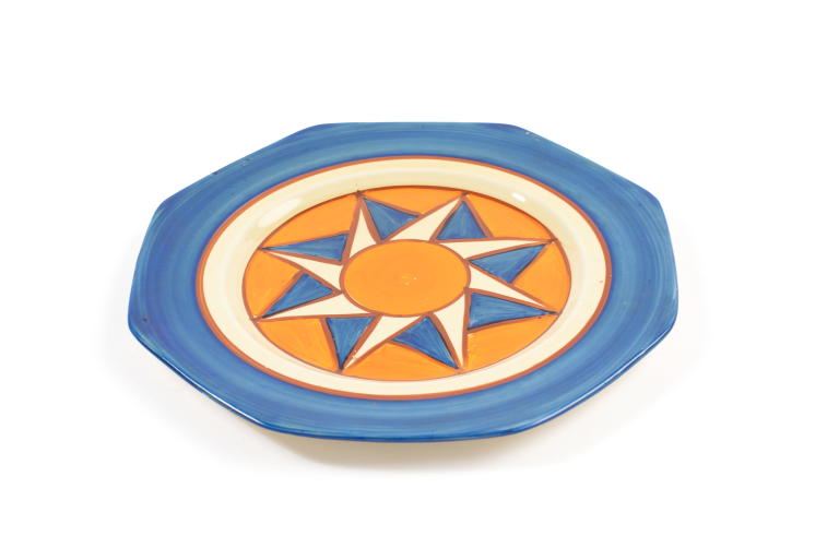 Plate from 'Bizarre' range designed by Clarice Cliff