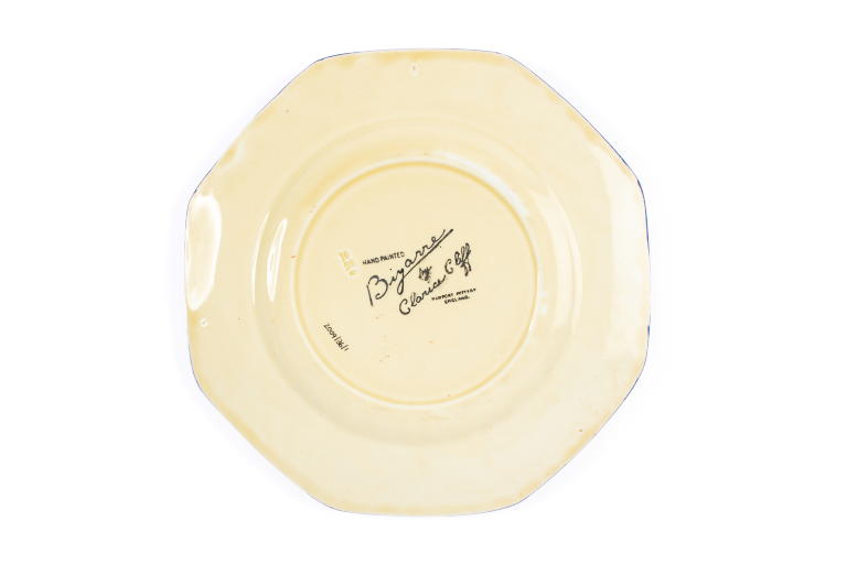 Plate from 'Bizarre' range designed by Clarice Cliff
