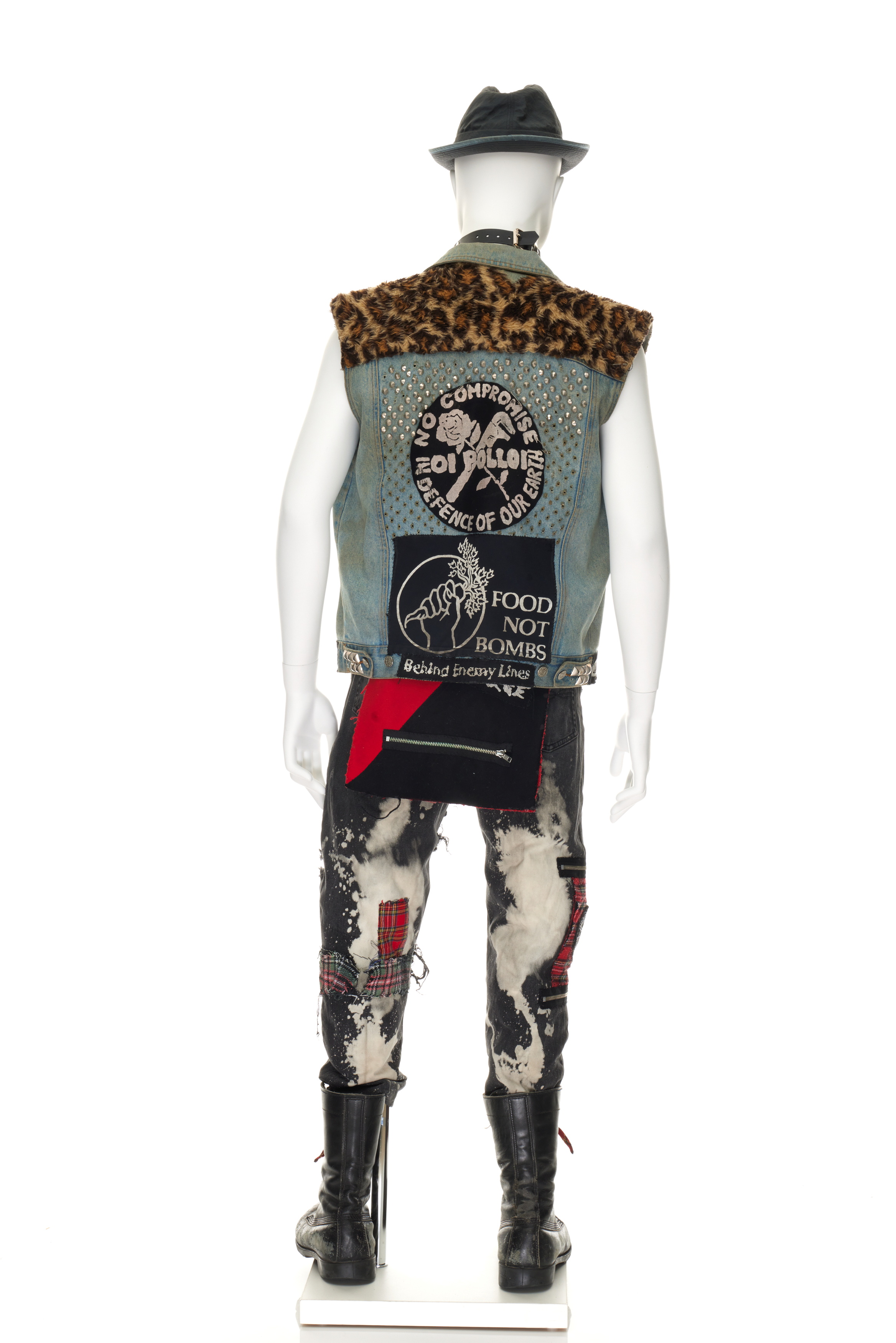 Men's punk outfit remade and worn by Lewis Nicolson.