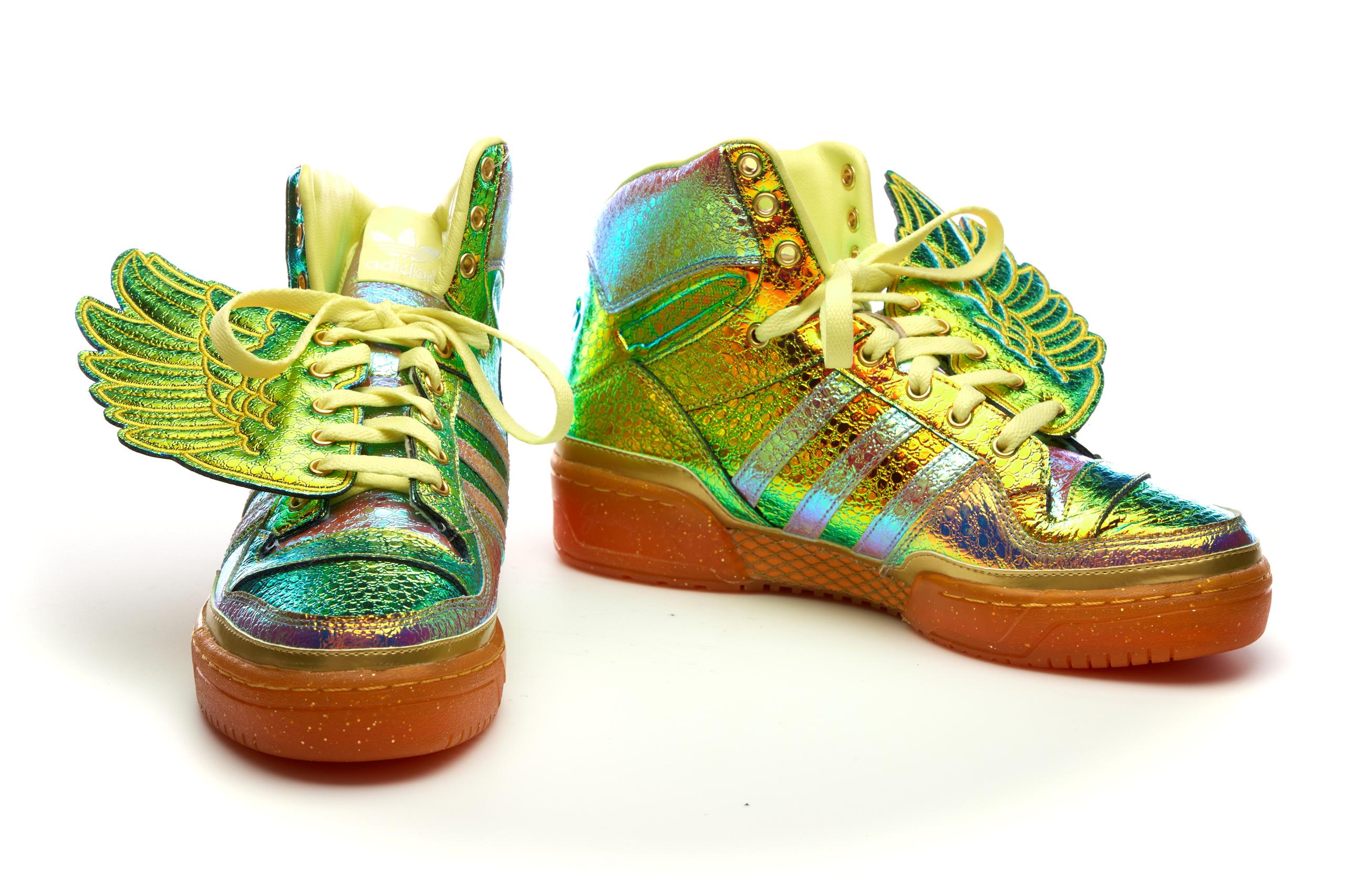 Pair of 'JS Wings' sneakers designed by Jeremy Scott