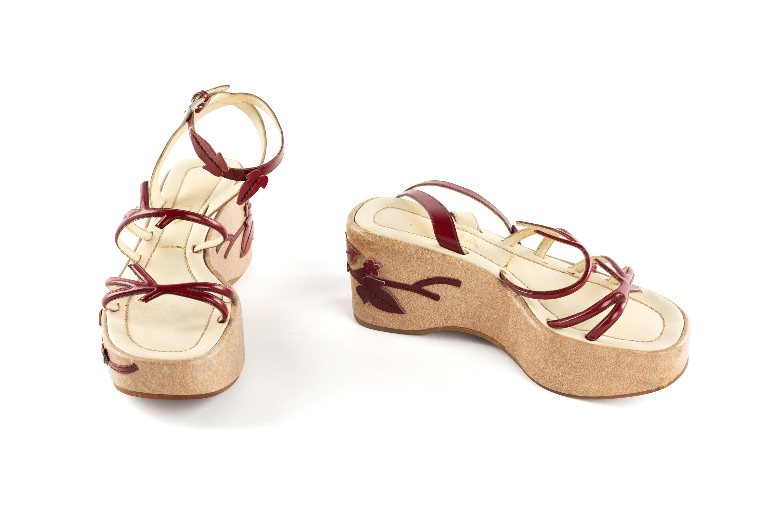Pair of sandals by Prada worn by Catherine Martin