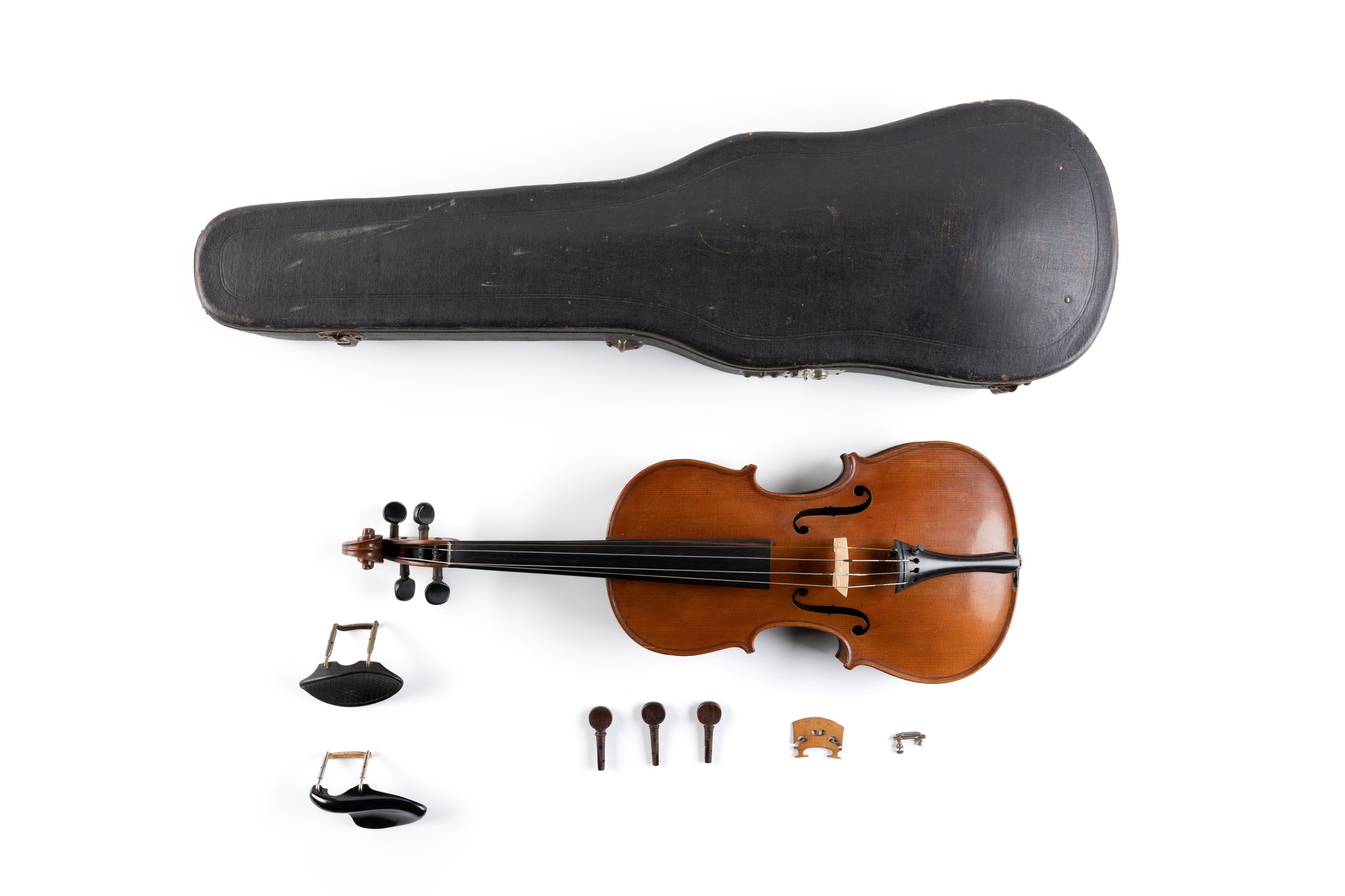 Violin with case and accessories by William Henry Dow
