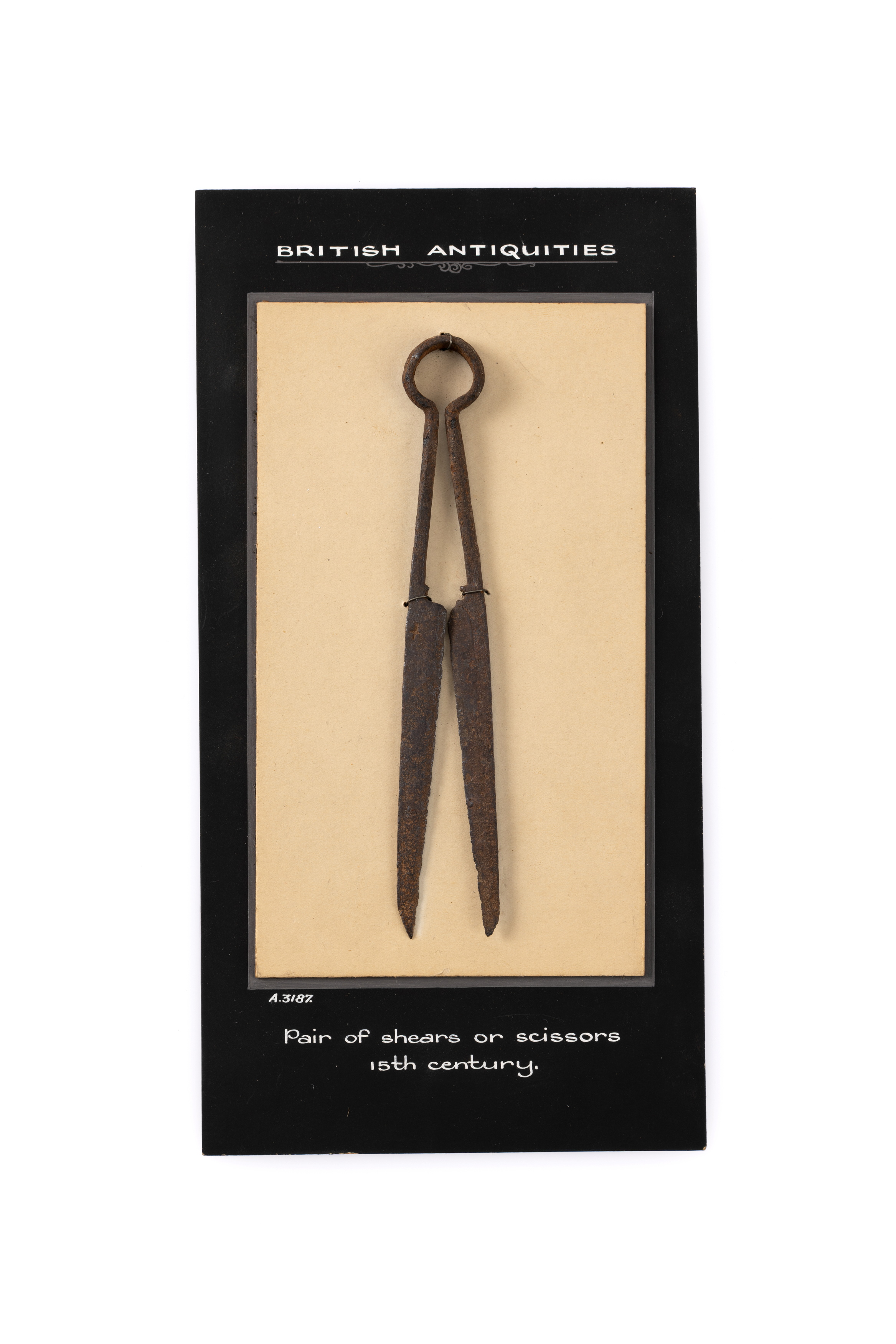 Pair of shears or scissors from collection of Romano-British antiquities
