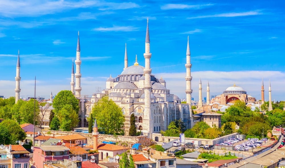blue mosque dress code men S Aqua Blue Designer Midi Dresses main image 1