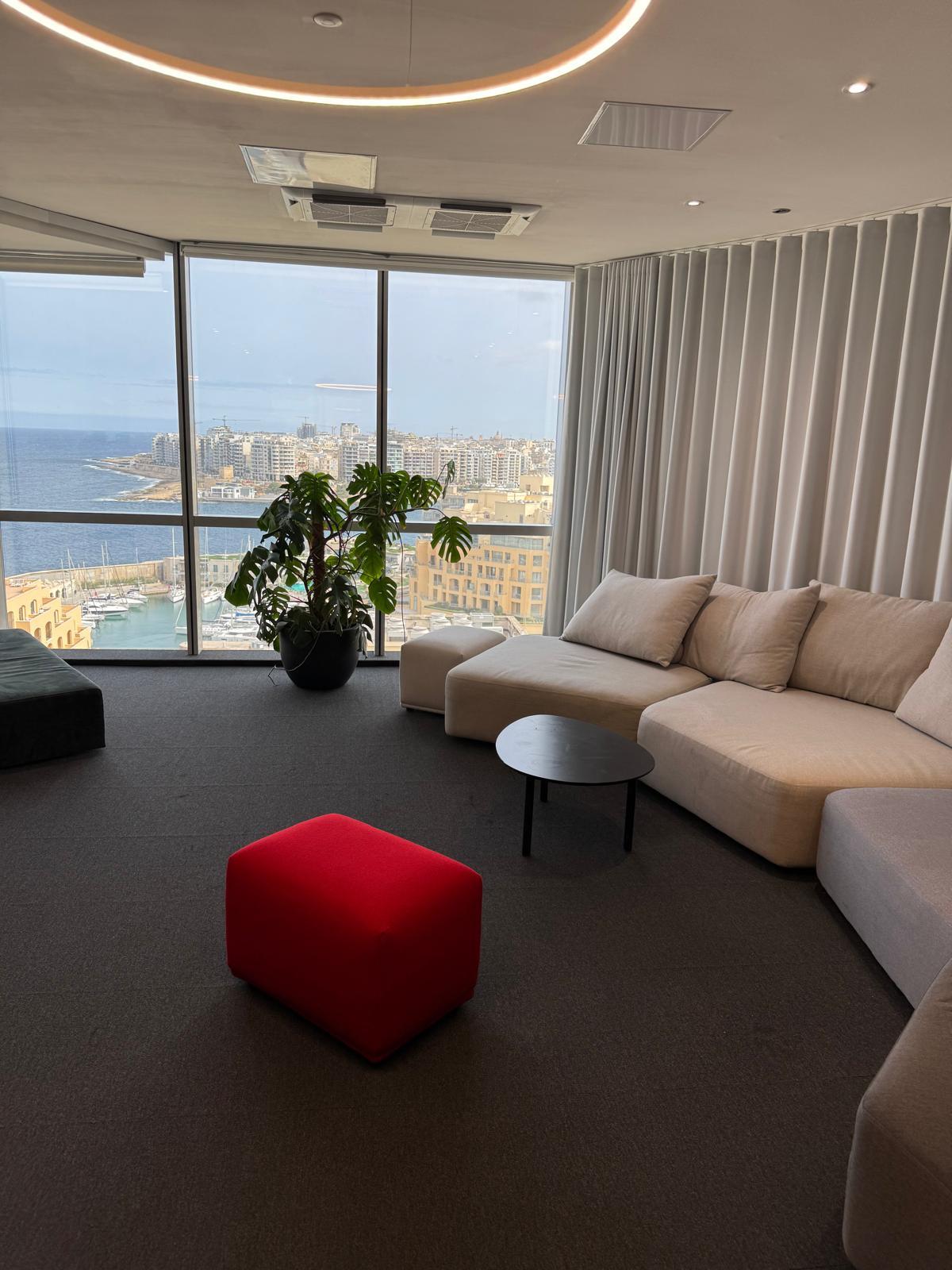 Prestigious 300 sqm Office in Portomaso Business Tower with Marina Views in St Julians