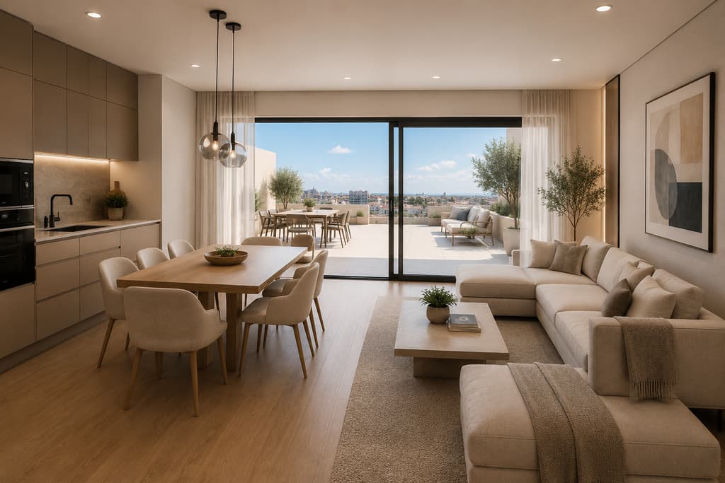 Bright & Modern 120sqm 2-Bedroom Penthouse in Sliema