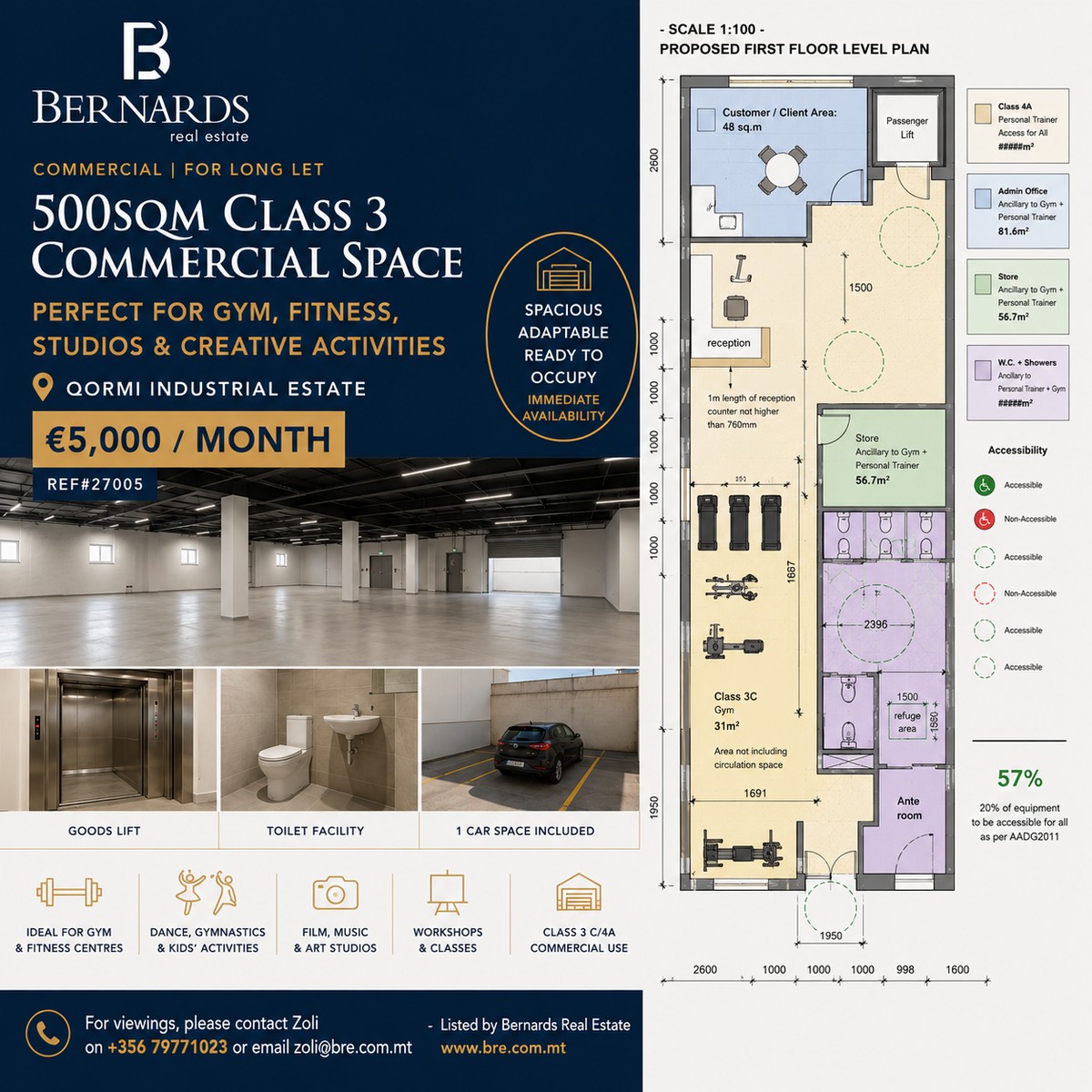 Versatile 500 sqm Commercial Premises in Qormi