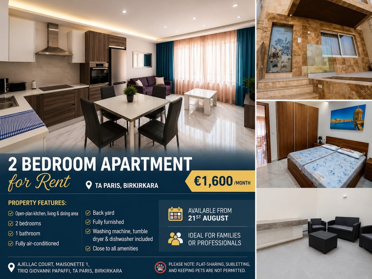 Modern 2 bedroom maisonette