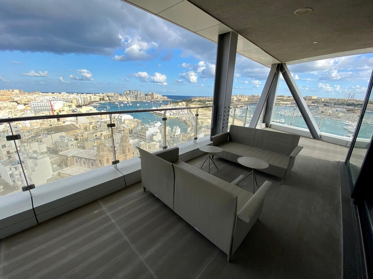 Spectacular Designer Finished 3-Bedroom Apartment with Panoramic Views in Gzira