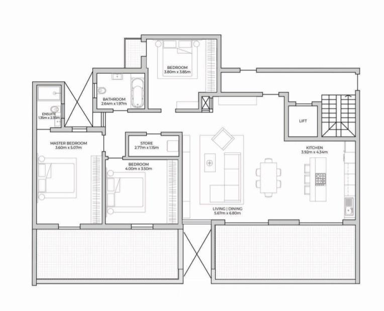 3 Bedroom Ensuite Penthouse for Sale in Mellieħa - €752,000 photo 9