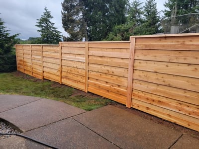 Horizontal Board on Board Fence