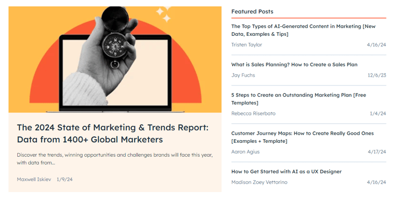 HubSpot's blog