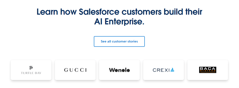 Salesforce's use of social proof