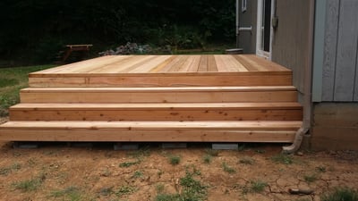 Cedar Deck without Rail
