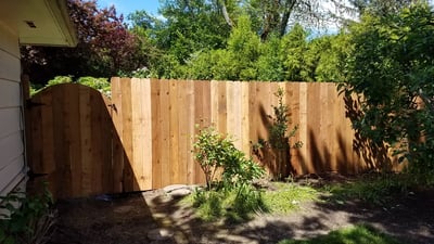 Wooden Dog Eared Fence