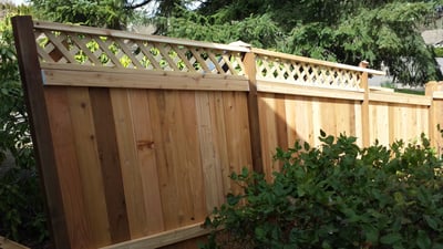 Wooden Lattice Top Fence