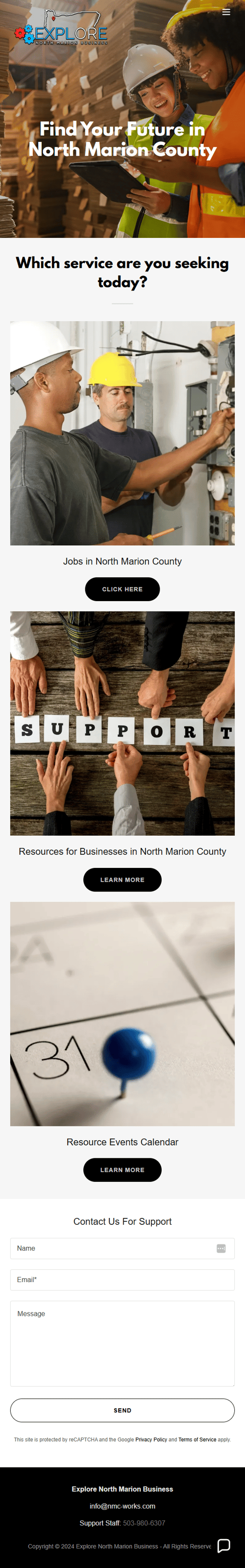 North Marion County Business tablet preview