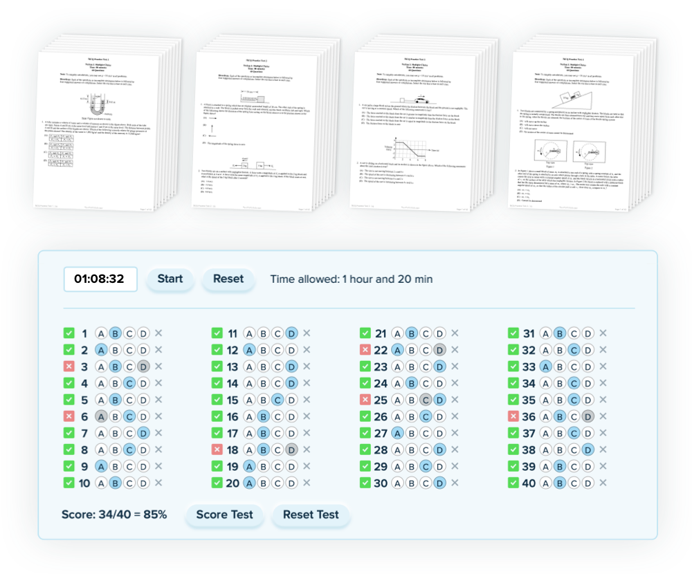 AP Physics 1 MCQ practice tests
