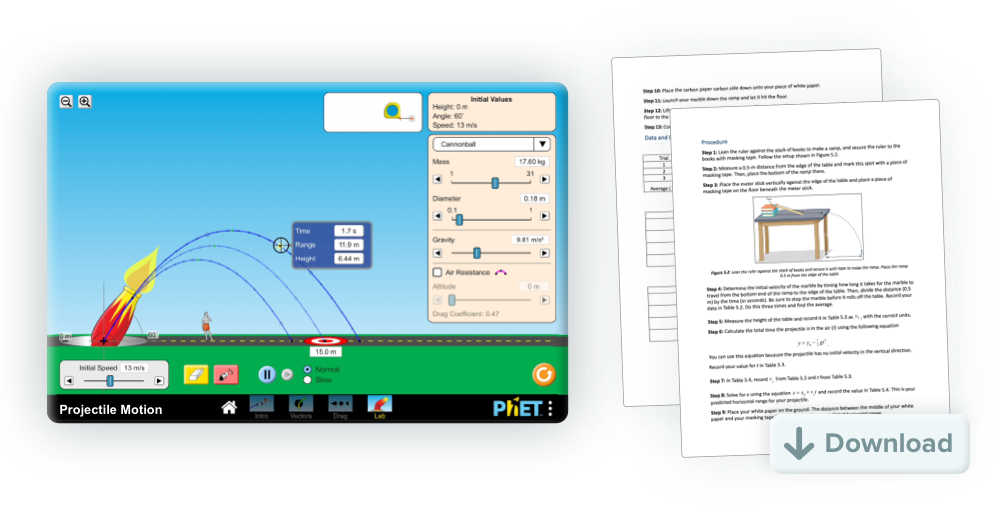 Virtual and in-class physics labs
