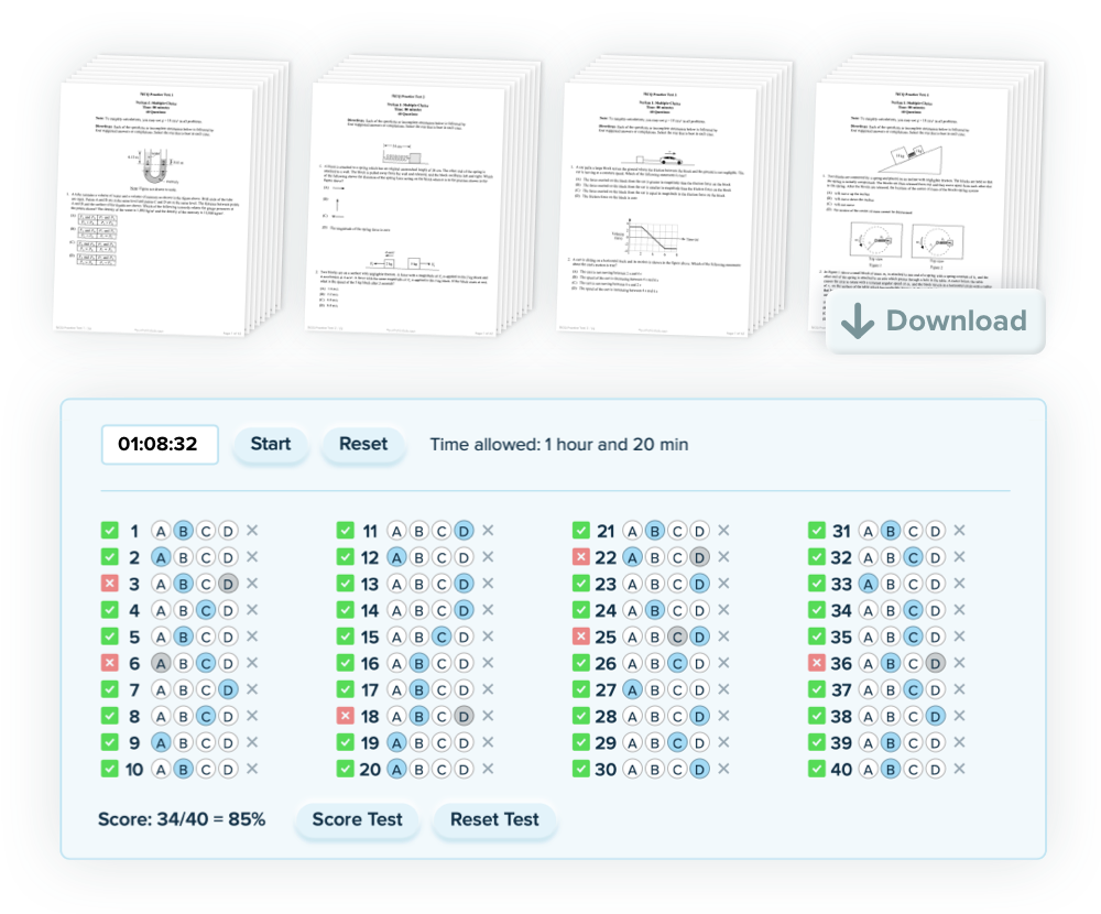 AP Physics 1 MCQ practice tests