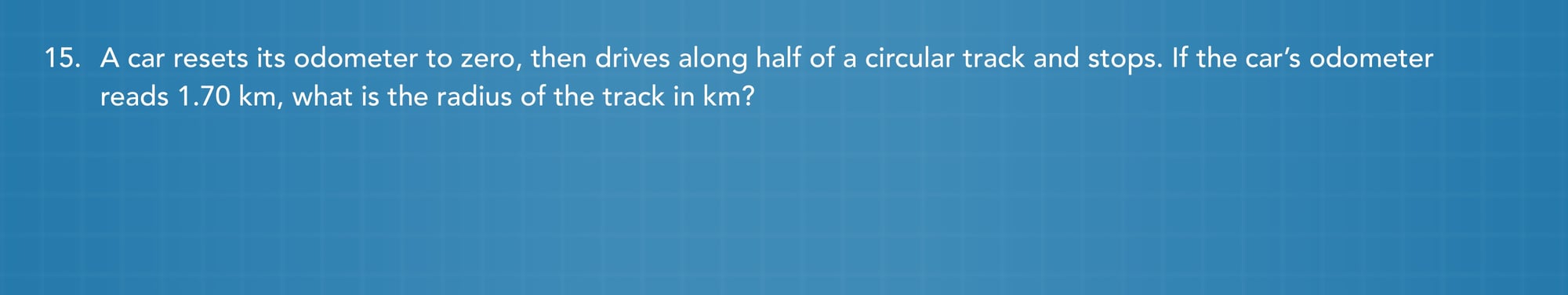 Circular motion practice problem 15