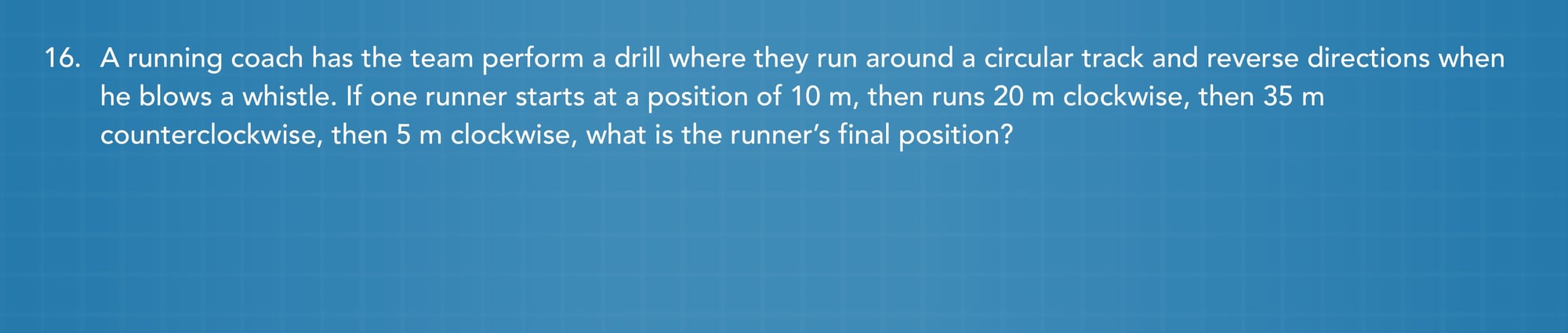 Circular motion practice problem 16