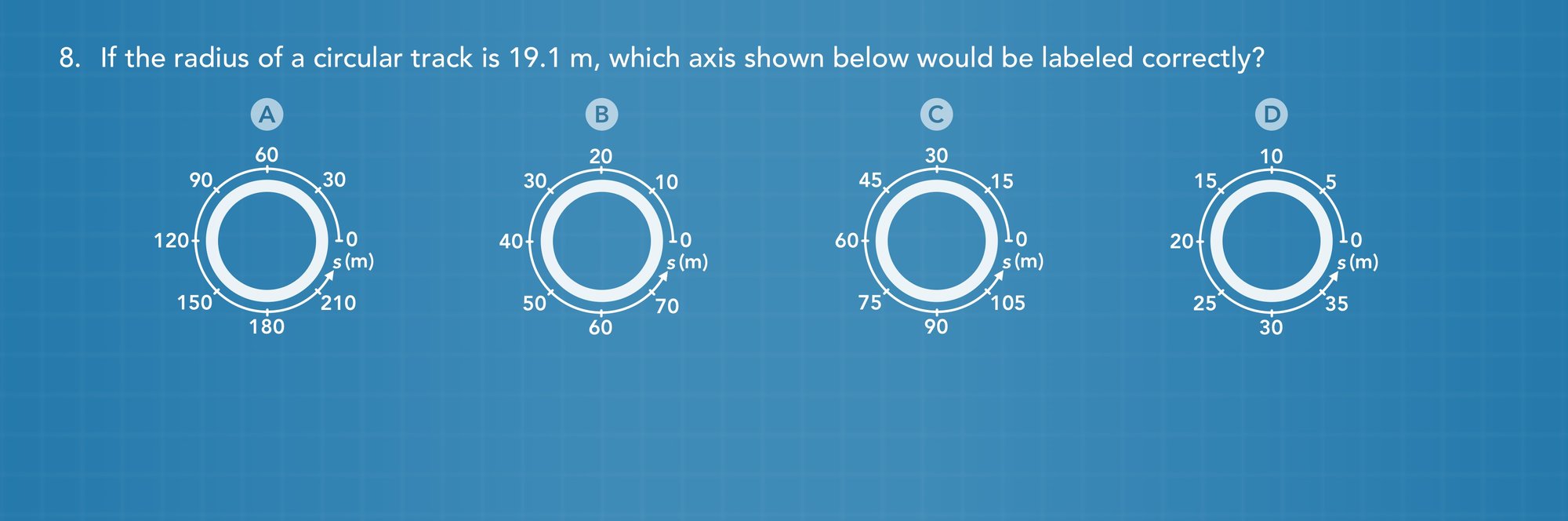 Circular motion practice problem 8