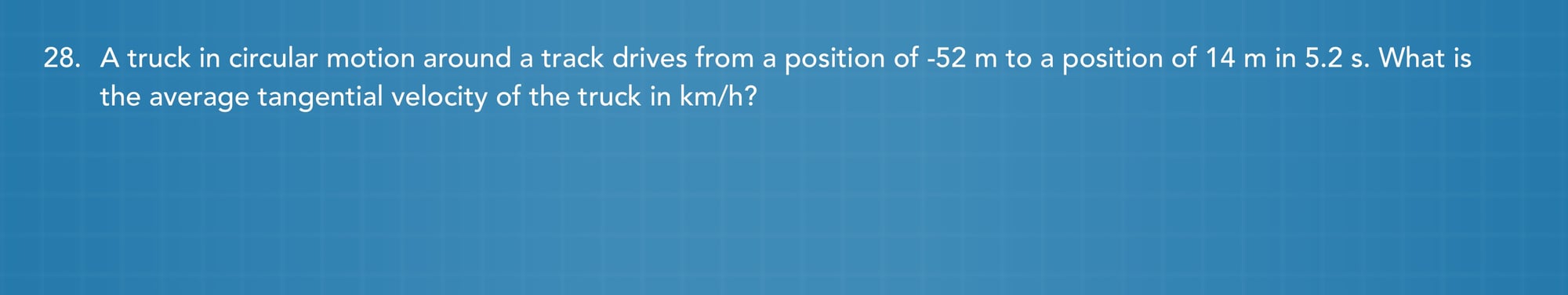 Circular motion practice problem 28