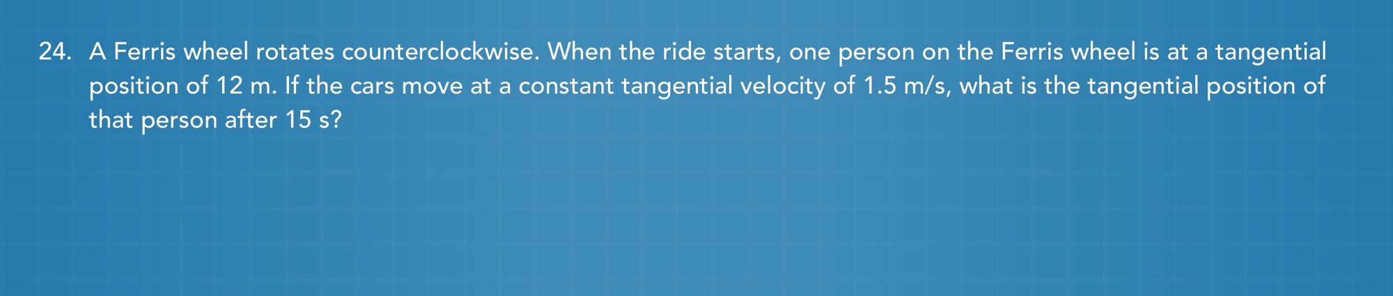 Circular motion practice problem 24