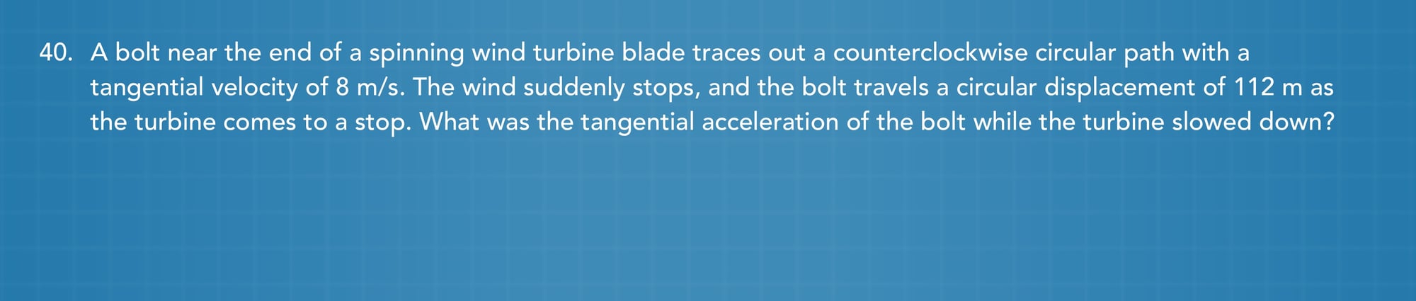 Circular motion practice problem 40