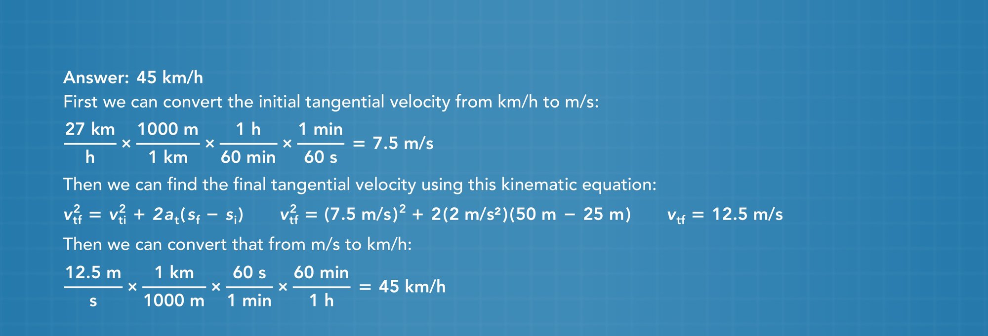Circular motion practice problem answer 43