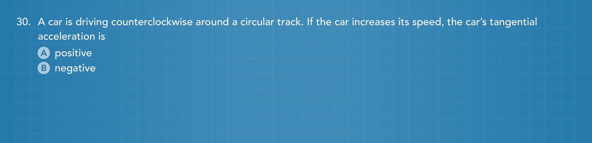 Circular motion practice problem 30