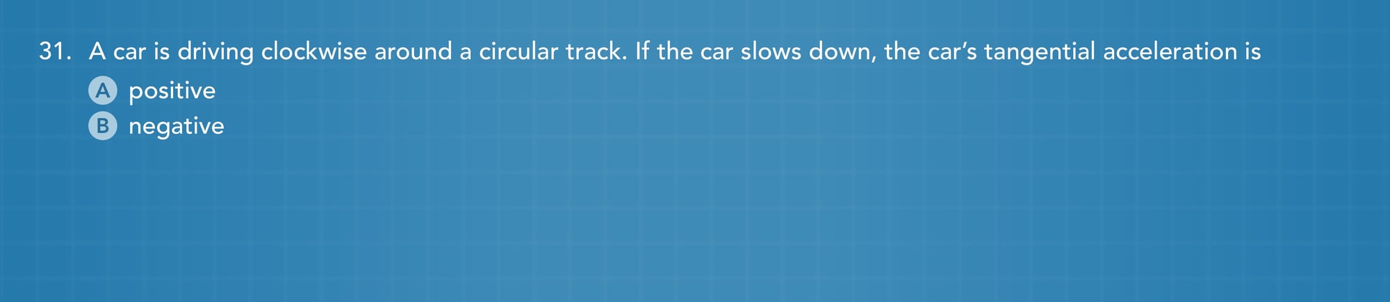 Circular motion practice problem 31