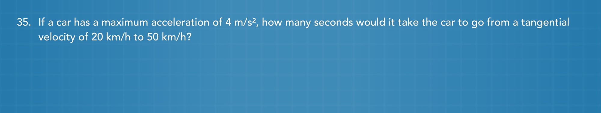 Circular motion practice problem 35