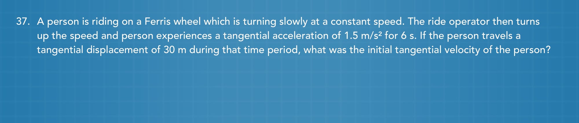 Circular motion practice problem 37