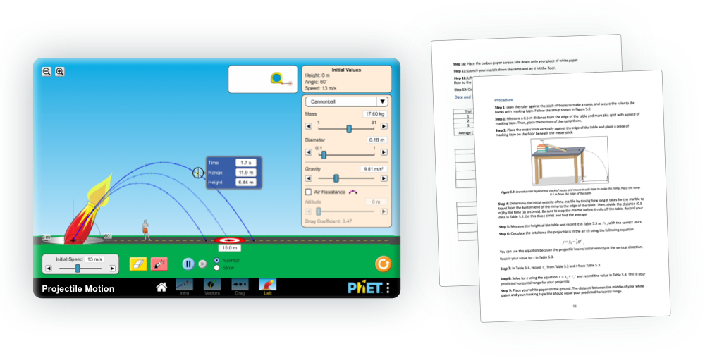 Virtual and hands-on physics labs