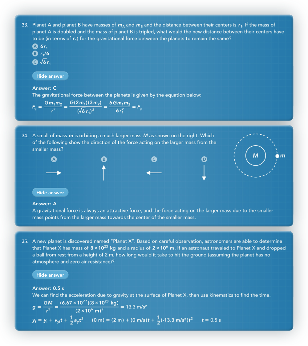 Physics practice problems