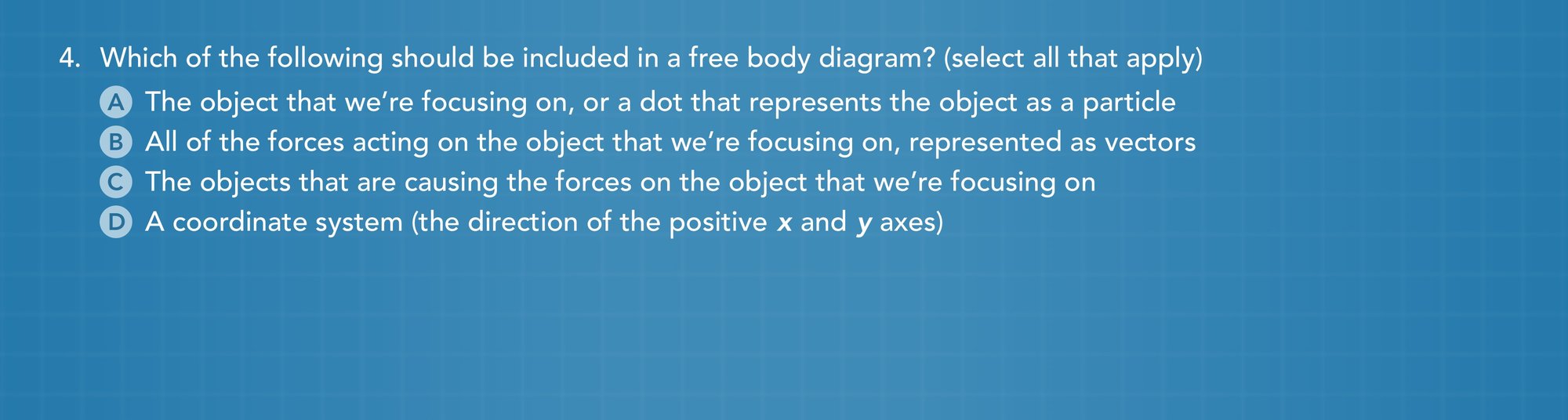 Newton's 1st law of motion practice problem 4
