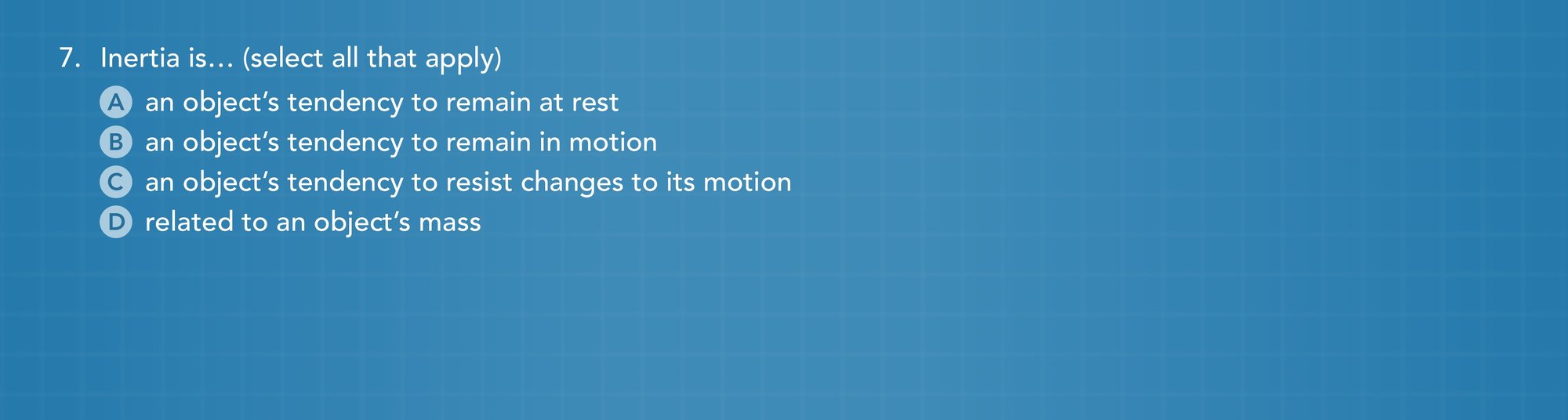 Newton's 1st law of motion practice problem 7