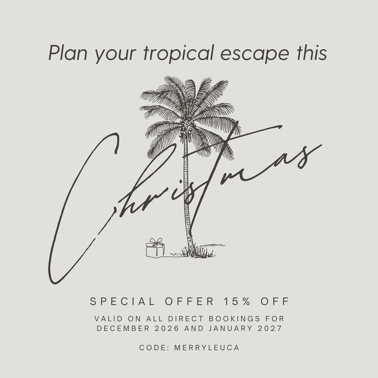Our gift to you this season - 15% off your entire stay
