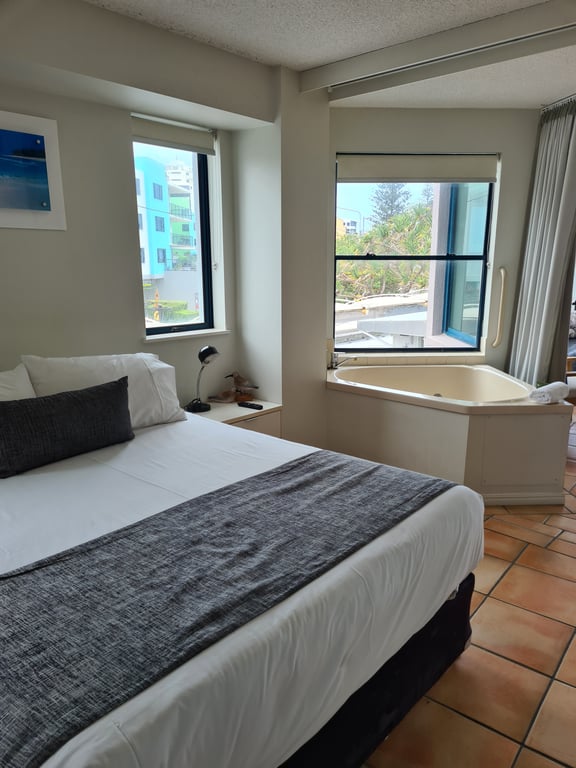 Sweeping ocean, beach & boardwalk views, extended balcony outlook, One bedroom Ocean View Apartment