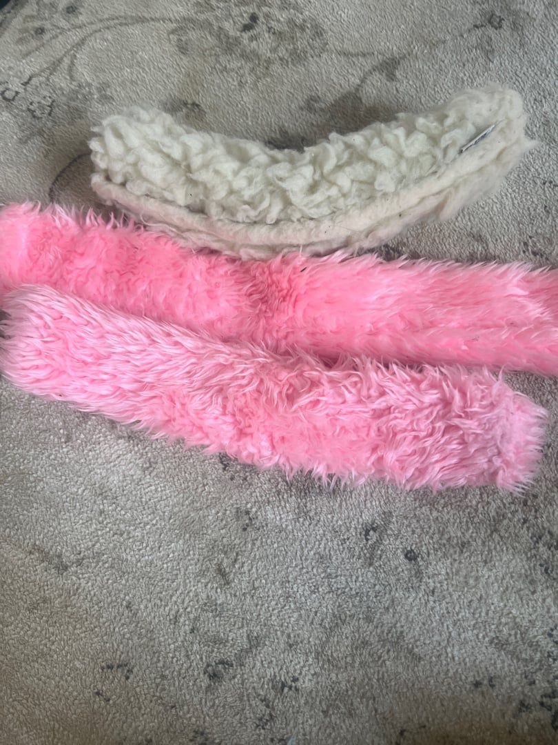 Rosa och vitt nos fluff